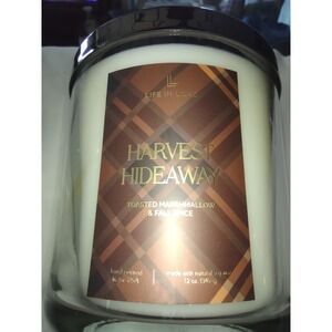Life in Lilac Harvest Hideaway‎ Toasted Marshmallow Fall Spice Soy Candle 12oz